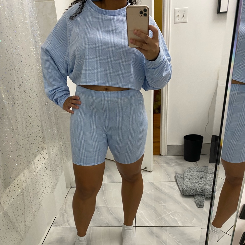 Sweater & Biker Shorts Set